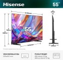 Hisense 55E7S 139,7 cm (55") 4K Ultra HD Smart TV Wi-Fi Czarny 330 cd/m2