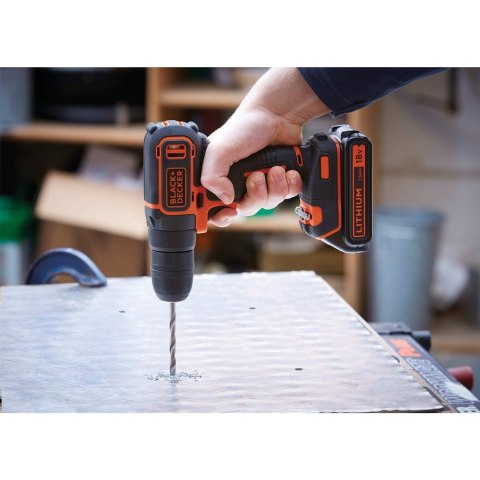 Black & Decker BDCHD18KB-QW wiertło Czarny, Pomarańczowy