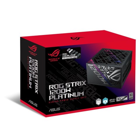 ASUS ROG -STRIX-1200P-GAMING-E moduł zasilaczy 1200 W 20+4 pin ATX ATX Czarny, Wielobarwny