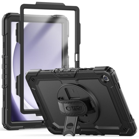 Etui z podstawką uchwytem smyczą na Samsung Galaxy Tab A9+ 11.0 X210 / X215 / X216 Solid360 - czarne