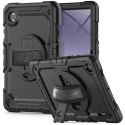 Etui z podstawką uchwytem smyczą na Samsung Galaxy Tab A9+ 11.0 X210 / X215 / X216 Solid360 - czarne