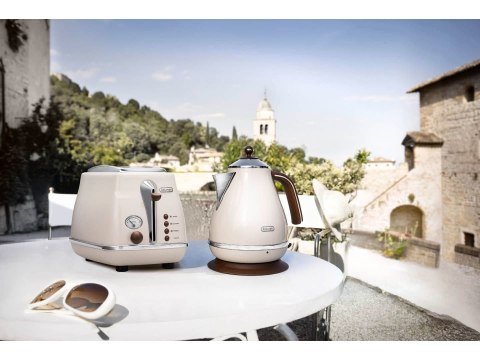 Toster DeLonghi Icona Vintage CTOV 2103.BG (900W; kolor beżowy)
