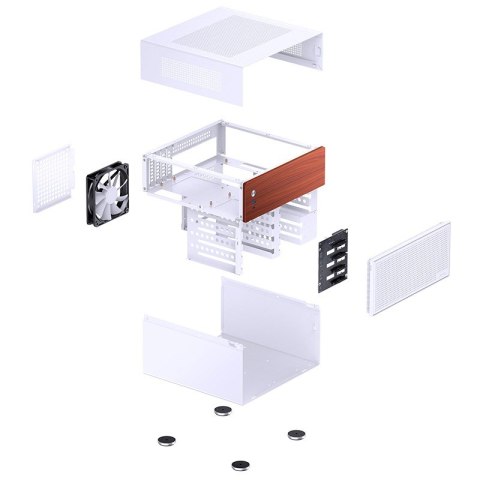 Jonsbo N4 WHITE zabezpieczenia & uchwyty komputerów Micro Tower Biały