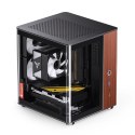 Obudowa PC Jonsbo TK-0, Mini-Tower, Mini-ITX, Tempered Glass, Holz - schwarz