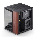 Obudowa PC Jonsbo TK-0, Mini-Tower, Mini-ITX, Tempered Glass, Holz - schwarz
