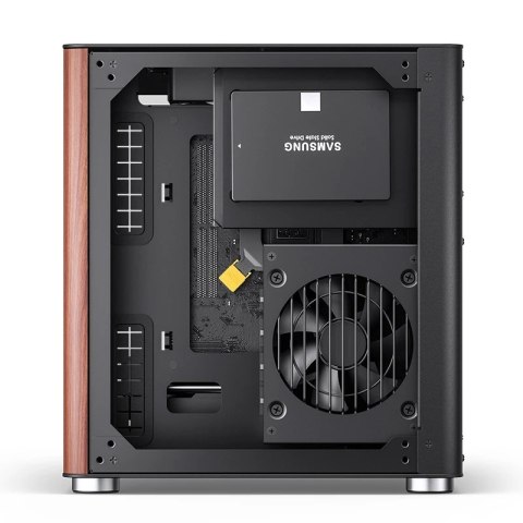 Obudowa PC Jonsbo TK-0, Mini-Tower, Mini-ITX, Tempered Glass, Holz - schwarz