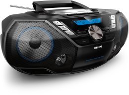 Philips AZB798T/12 przenośny system stereo Analogowe i cyfrowe 12 W DAB, DAB+, FM Czarny Odtwarzacz mp3