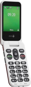 Doro Leva E22 7,11 cm (2.8") 127,8 g Czerwony, Biały Telefon funkcjonalny