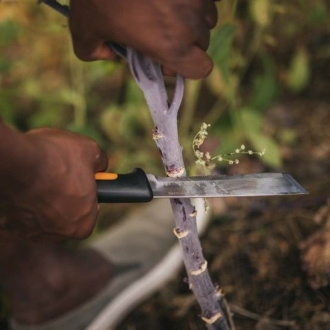 Fiskars 1062830 nożyk Czarny, Żółty Stałe ostrze noża