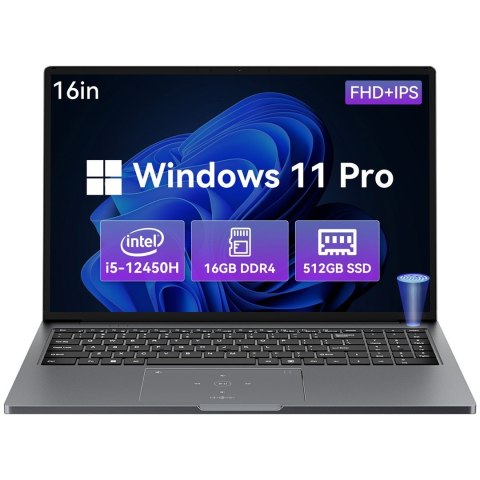 Blackview AceBook-12K1 i5-12450H 16"FHD+ 16GB SSD512 BT W11Pro Gray