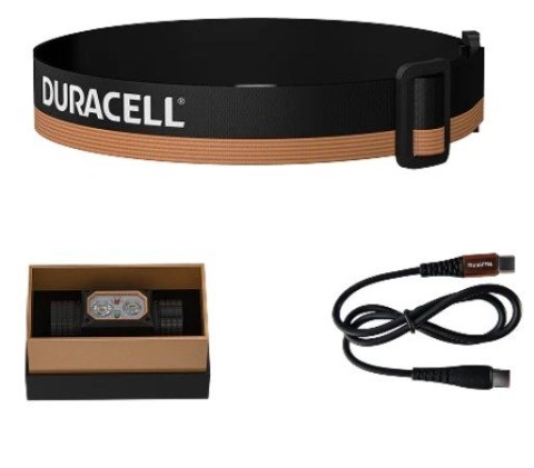Duracell DH2000R Gift Box Latarka czołowa Czarny, Pomarańczowy