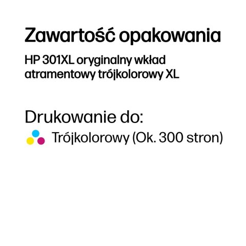 POJEMNIK Z TUSZEM COLOR NO.301XL 6ML CH564EE HP