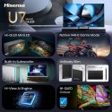 Hisense 55U7SE 139,7 cm (55") 4K Ultra HD Smart TV Wi-Fi Czarny