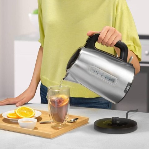 Braun PurShine WK102AI-WK1500BK czajnik elektryczny 1,7 l 2200 W Czarny, Stal nierdzewna