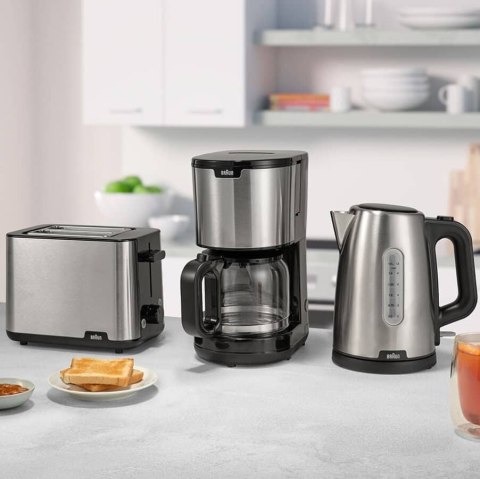 Braun PurShine WK102AI-WK1500BK czajnik elektryczny 1,7 l 2200 W Czarny, Stal nierdzewna
