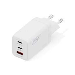 Digitus Ładowarka sieciowa GaN II 67W | 2x USB-C, 1x USB-A | PD 3.0, QC 3.0 | Biała