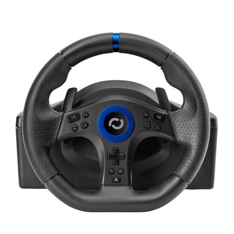 Blade BL7002 kontroler gier Czarny, Niebieski USB Kierownica + pedały + dźwignia zmiany biegów PC, PlayStation 5