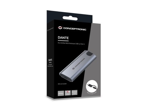 Conceptronic DANTE05G obudowa do dysków twardych Obudowa SSD Szary M.2