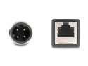 DeLOCK M12 Kabel adaptera z kodowaniem D 4-pinowe męski do żeńskiego RJ45 o długości 50 cm