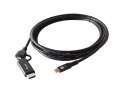 Equip 128437 adapter kablowy 3 m USB Type-C HDMI + USB Type-C Czarny