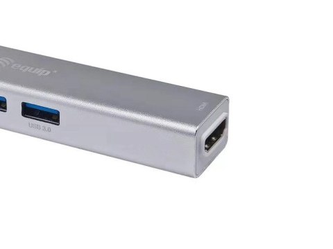 Equip 133480 stacja dokująca USB 3.2 Gen 1 (3.1 Gen 1) Type-C Srebrny