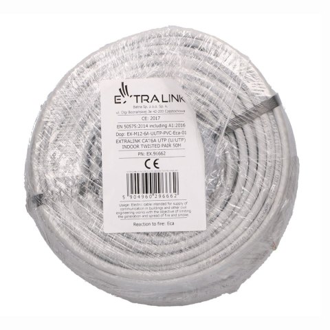 Extralink CAT6A UTP (U/UTP) INDOOR TWISTED PAIR 50M kabel sieciowy