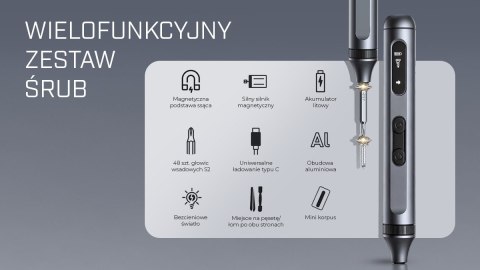 Extralink POWERLINK WKRETAK ELEKTRYCZNY 50 W 1 SET SCREWDRIVER ELECTRIC 50 IN 1