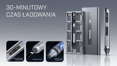 Extralink POWERLINK WKRETAK ELEKTRYCZNY 50 W 1 SET SCREWDRIVER ELECTRIC 50 IN 1