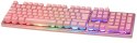 Deltaco Gaming GAM-021-RGB-P-DE klawiatura USB QWERTZ Niemiecki Różowy
