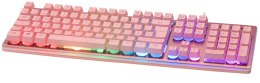 Deltaco Gaming GAM-021-RGB-P-DE klawiatura USB QWERTZ Niemiecki Różowy