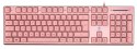 Deltaco Gaming GAM-021-RGB-P-DE klawiatura USB QWERTZ Niemiecki Różowy
