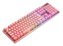 Deltaco Gaming GAM-021-RGB-P-DE klawiatura USB QWERTZ Niemiecki Różowy