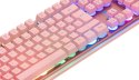 Deltaco Gaming GAM-021-RGB-P-DE klawiatura USB QWERTZ Niemiecki Różowy