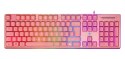 Deltaco Gaming GAM-021-RGB-P-DE klawiatura USB QWERTZ Niemiecki Różowy