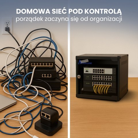 Extralink LITE 4U 10 280X310 WALL-MOUNTED RACKMOUNT CABINET BLACK Stojak wolnostojący/ścienny/podłogowy Czarny