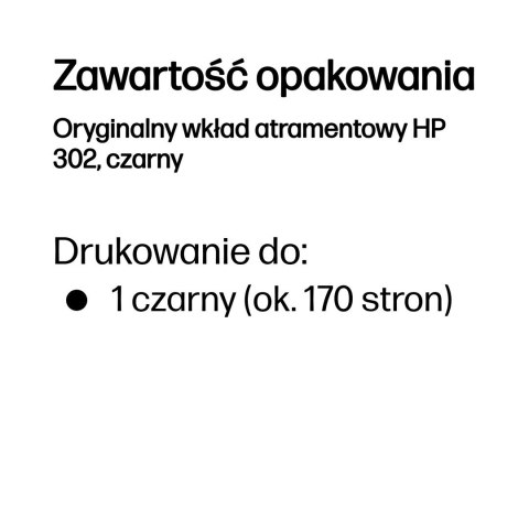 HP 302 SC Ink Black F6U66AE