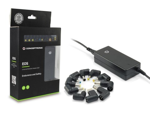 Conceptronic CNB65 adapter zasilający/ inwentor Wewnętrzna 65 W Czarny