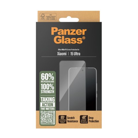 PanzerGlass ® Screen Protector Xiaomi 15 Ultra | Ultra-Wide Fit Przezroczysta ochrona ekranu 1 szt.