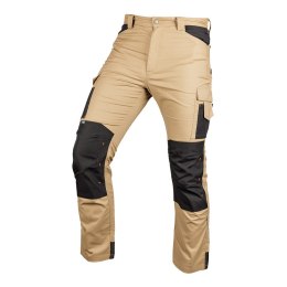 Spodnie robocze Mix&Match, Canvas, wzmocnienia z Cordury, beżowo-czarne, rozmiar XXXL