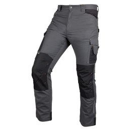 Spodnie robocze Mix&Match, Canvas, wzmocnienia z Cordury, szaro-czarne, rozmiar XL