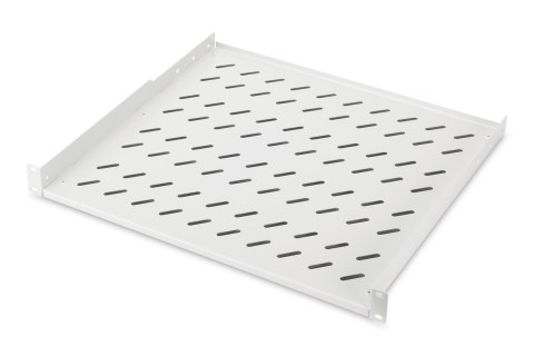 Digitus Półka stała 19", 1U, gł. 400 mm, nośność 15 kg, mocowanie w 2 punktach, szary, śruby w kpl.