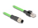 DeLOCK Kabel M12 D-coded 4 pin, męski na RJ45 męski PUR (TPU), 5 m