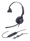 Yealink UH42 Mono UC USB-C/A Zestaw słuchawkowy Przewodowa Opaska na głowę Połączenia/muzyka USB Type-C / USB Type-A Czarny
