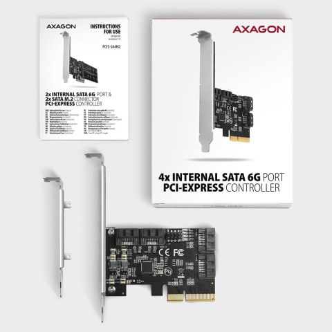 Axagon PCES-SA4X4 adapter Wewnętrzny SATA