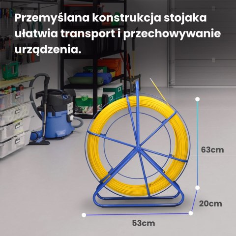 Extralink Pilot do przeciągania kabli Pilot 3.8mm 50m włókno szklane FRP, śr. 3,8mm, dł. 50m, żółty