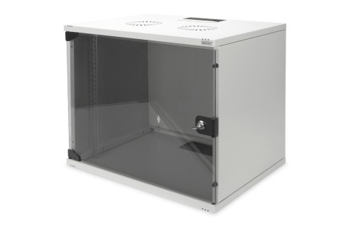 Szafa wisząca 19 cali 9U SOHO Digitus szara, montaż ze szkła