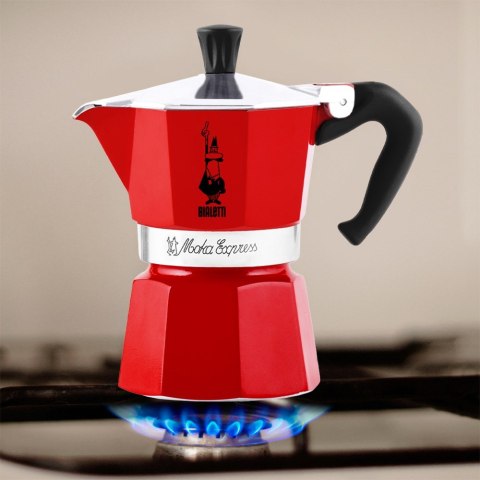 Bialetti kawiarka Moka Express 3tz czerwona