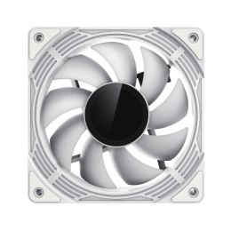Gamemax Wentylator obudowy KF300 BK biały 120mm silent LED