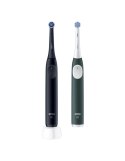 Oral‑B iO2 szczoteczka elektryczna dla dorosłych Duo pack 2 końcówki 3 tryby Night Black & Green Forest, ładowalna, timer 2 minu