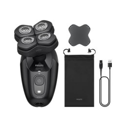 Philips Pro 5000 HS5980/15 Golarka do Głowy 360° Flexing Head Wet & Dry 60 min Litowo-jonowa Deep Black z Etui i Szczoteczką